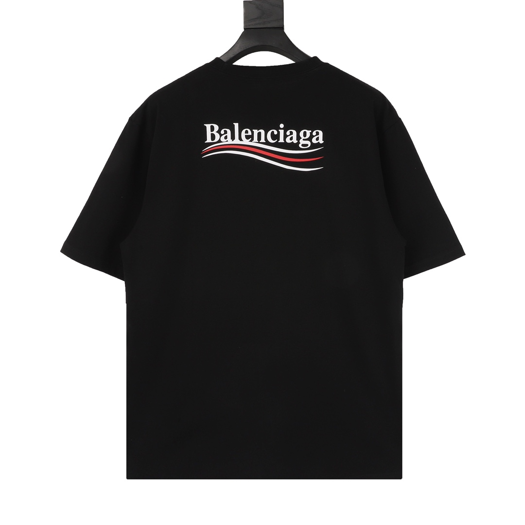 Balenciaga/巴黎世家 可乐波浪印花短袖