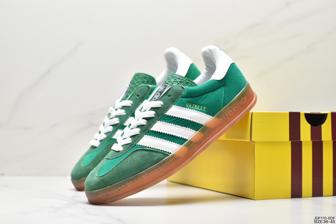 Heavy joint Adidas originals x Gucci Gazelle joint classic casual sneakers 707848 9STU0 6360
