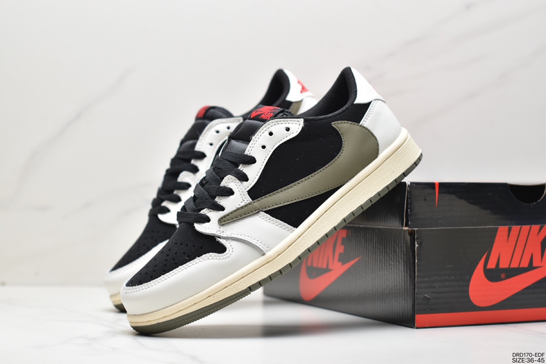 110 fragment design x Travis Scott x Nike Air Jordan 1 Low OG SP”Military Blue”AJ1乔丹一代DM7866-140