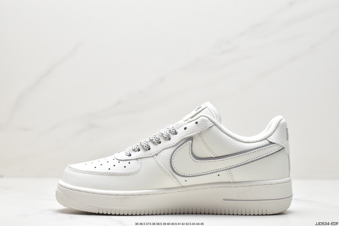 130 耐克Kith x Nike Air Force 1'07 Low “米白银”纽约限定 板鞋 NY2022-017