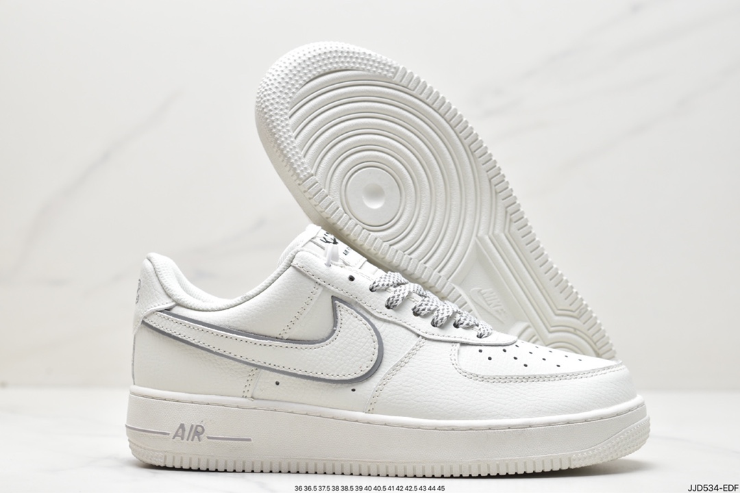 130 耐克Kith x Nike Air Force 1'07 Low “米白银”纽约限定 板鞋 NY2022-017