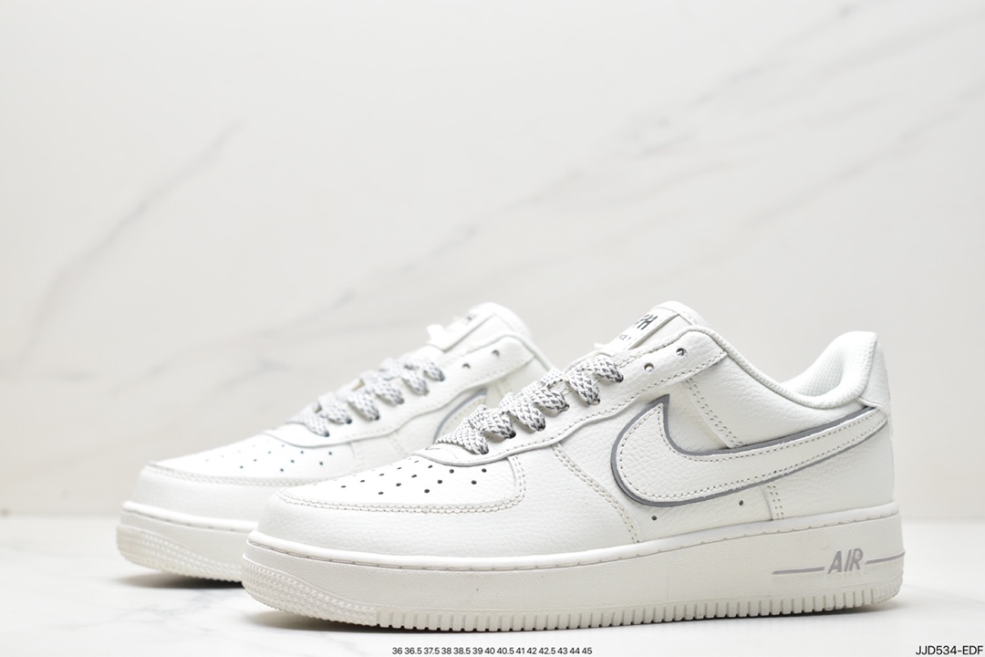 130 耐克Kith x Nike Air Force 1'07 Low “米白银”纽约限定 板鞋 NY2022-017