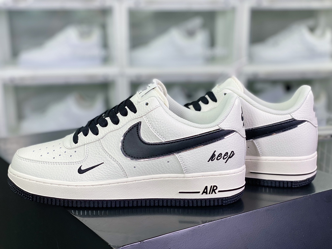 260 Air Force 1’07 Low”White/Silver/Black”空军一号板鞋“皮革白银黑小钩”BM1996-022