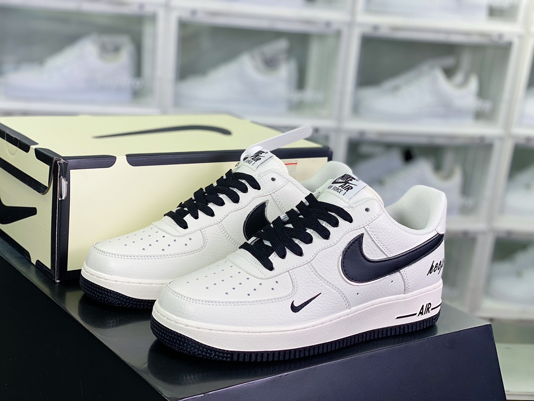 260 Air Force 1’07 Low”White/Silver/Black”空军一号板鞋“皮革白银黑小钩”BM1996-022