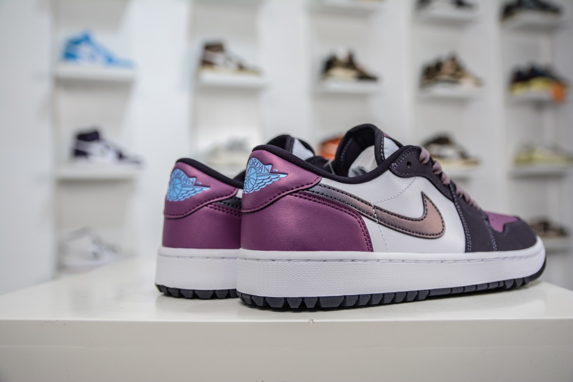 Pure original Nike Air Jordan 1 Low Golf AJ1 Joe 1 new golf version white and purple DZ9787-155