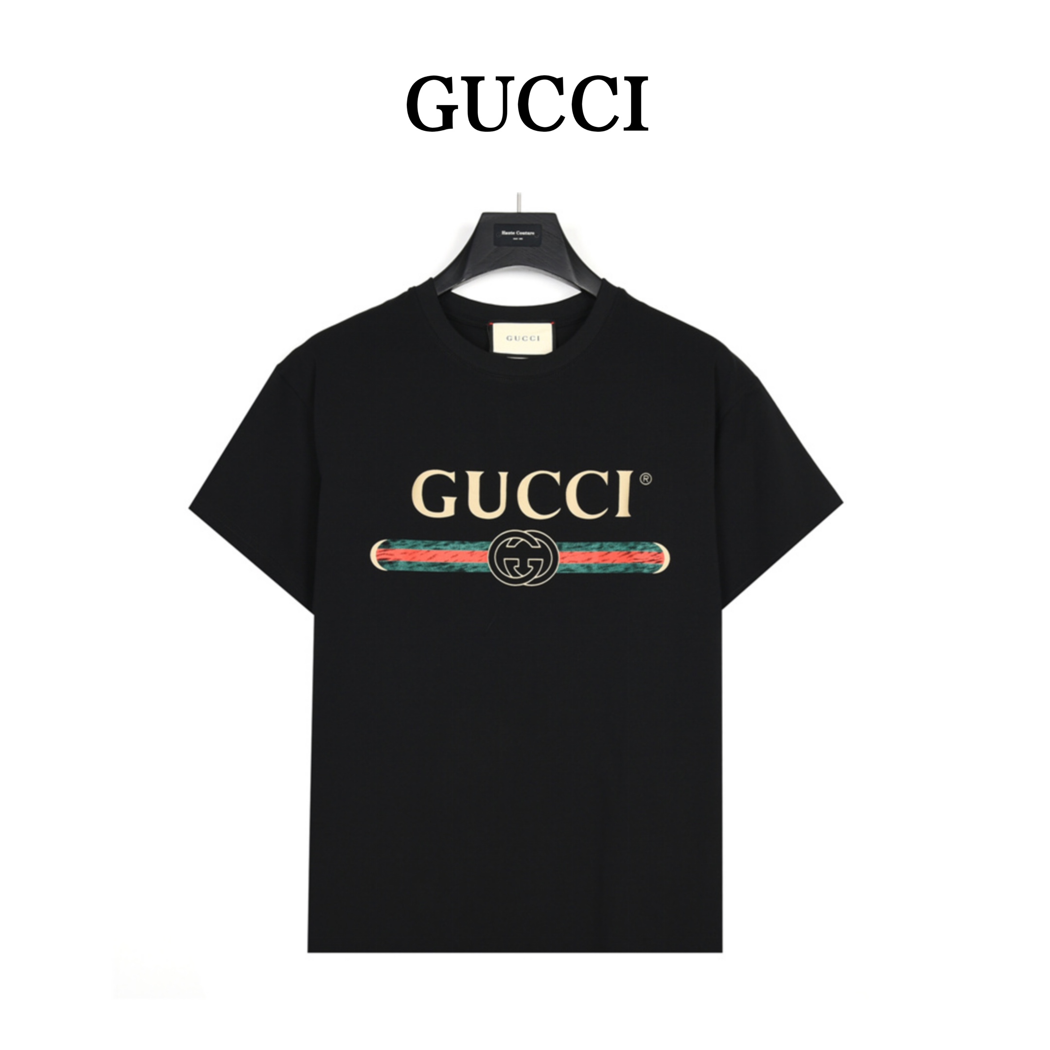 Gucci 古驰 金典款Gucci标识印花短袖