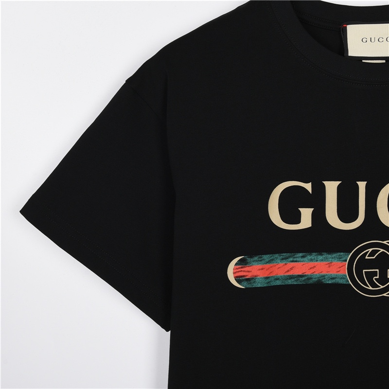 Gucci 古驰 金典款Gucci标识印花短袖