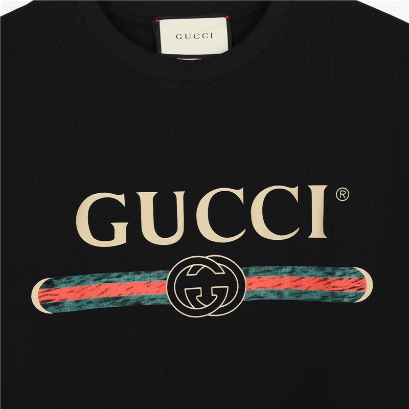 Gucci 古驰 金典款Gucci标识印花短袖