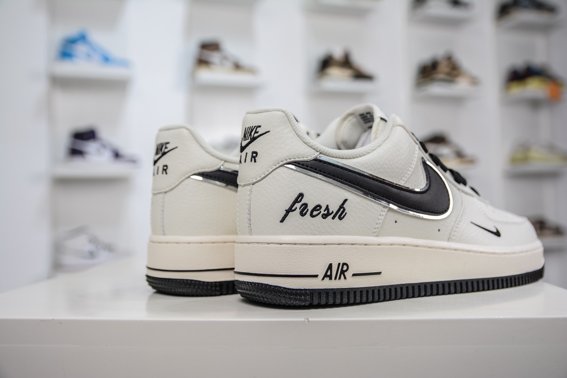 260 Nike Air Force 1'07 Low ”Keep Fresh” 黑银小勾 板鞋 BM1996-022