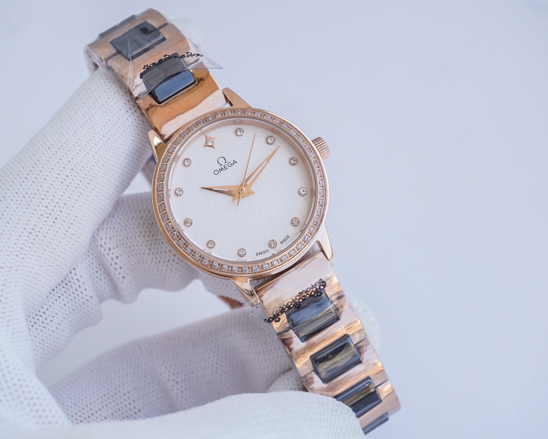 Omega-OMEGA Couple’s Wristwatch: White, Gold, Steel, Ceramic, Quality Assurance - 图片 5