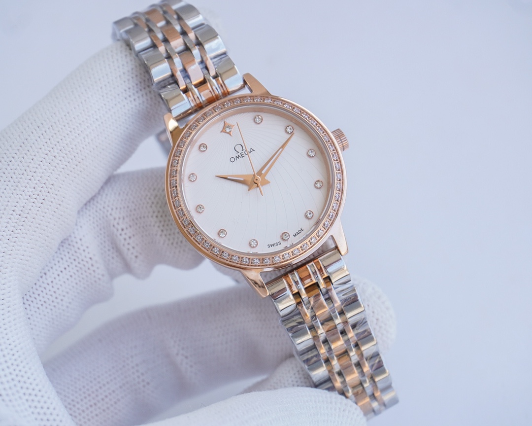 Omega-OMEGA Couple’s Wristwatch: White, Gold, Steel, Ceramic, Quality Assurance - 图片 3