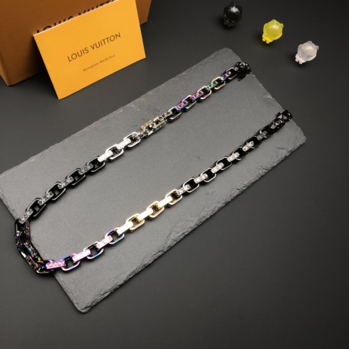 Louis Vuitton Paradise Chain Necklace, Monogram Pattern, 50cm, Black 1 Louis Vuitton Paradise Chain Necklace, Monogram Pattern, 50cm, Black