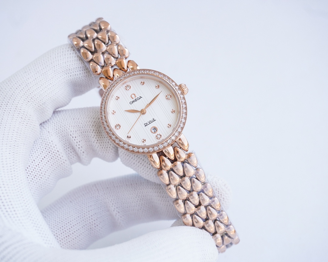Omega-OMEGA Couple’s Wristwatch: White, Gold, Steel Shells, Quality Assurance. - 图片 5
