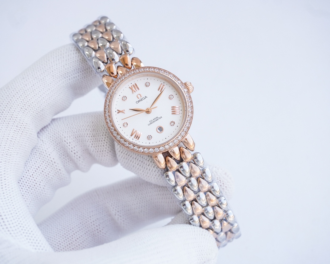 Omega-OMEGA Couple’s Wristwatch: White, Gold, Steel Shells, Quality Assurance. - 图片 3