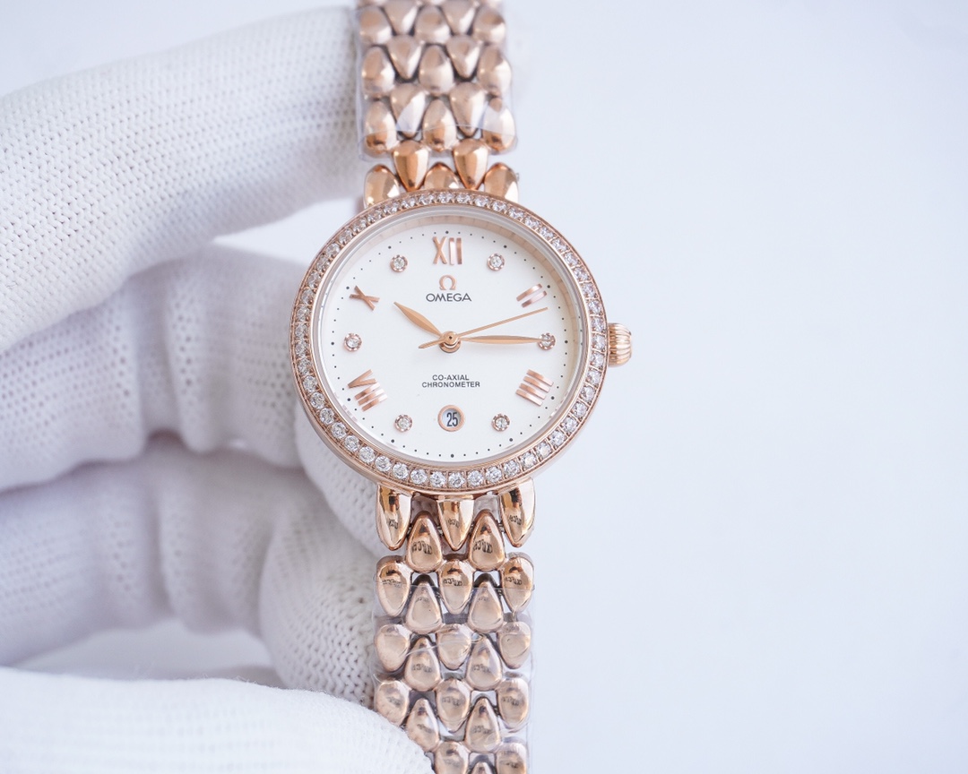 Omega-OMEGA Couple’s Wristwatch: White, Gold, Steel Shells, Quality Assurance. - 图片 6