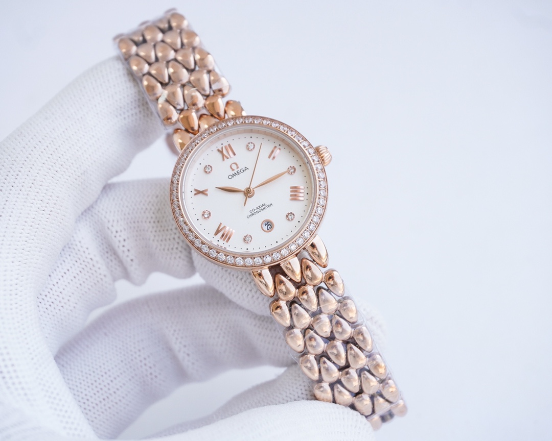 Omega-OMEGA Couple’s Wristwatch: White, Gold, Steel Shells, Quality Assurance. - 图片 4