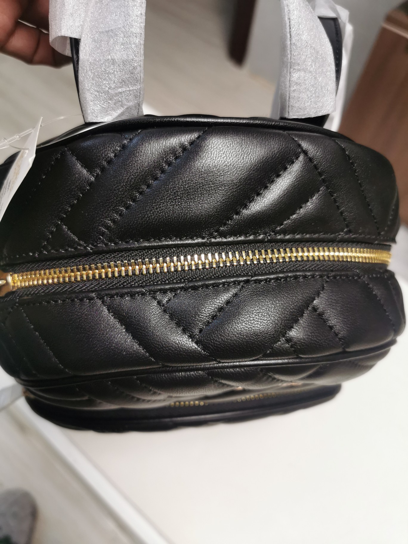 Michael Kors MK羊皮系列双肩背包 羊皮长方条格大小不同拼 内里前后都有插袋和拉链暗袋 实用又