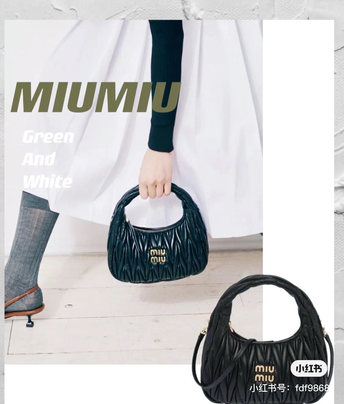NO:198849,5BC, Miumiu, Miumiu198609095BC,MIUMIU,miumiu,Bag