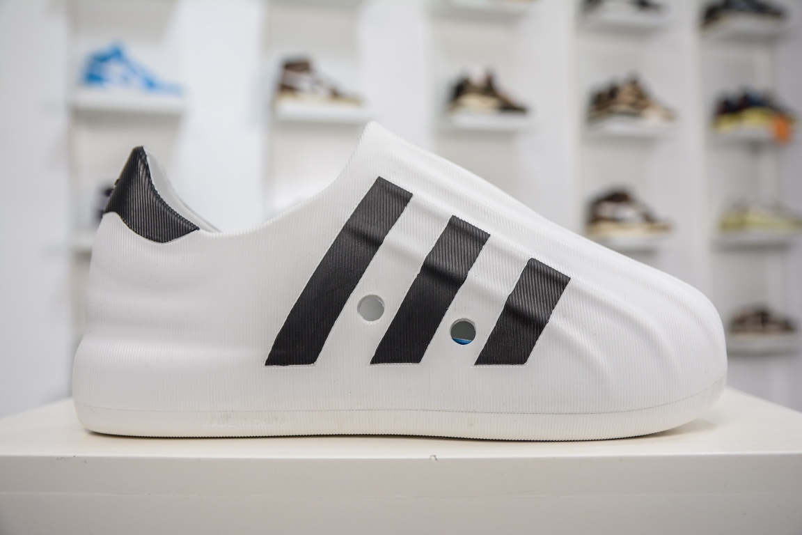 Adidas adiFOM Superstar ”Cloud White/Black” Shell Front Page Slip-on Series Casual Sports Duck Shoes ”White Black” HQ8750