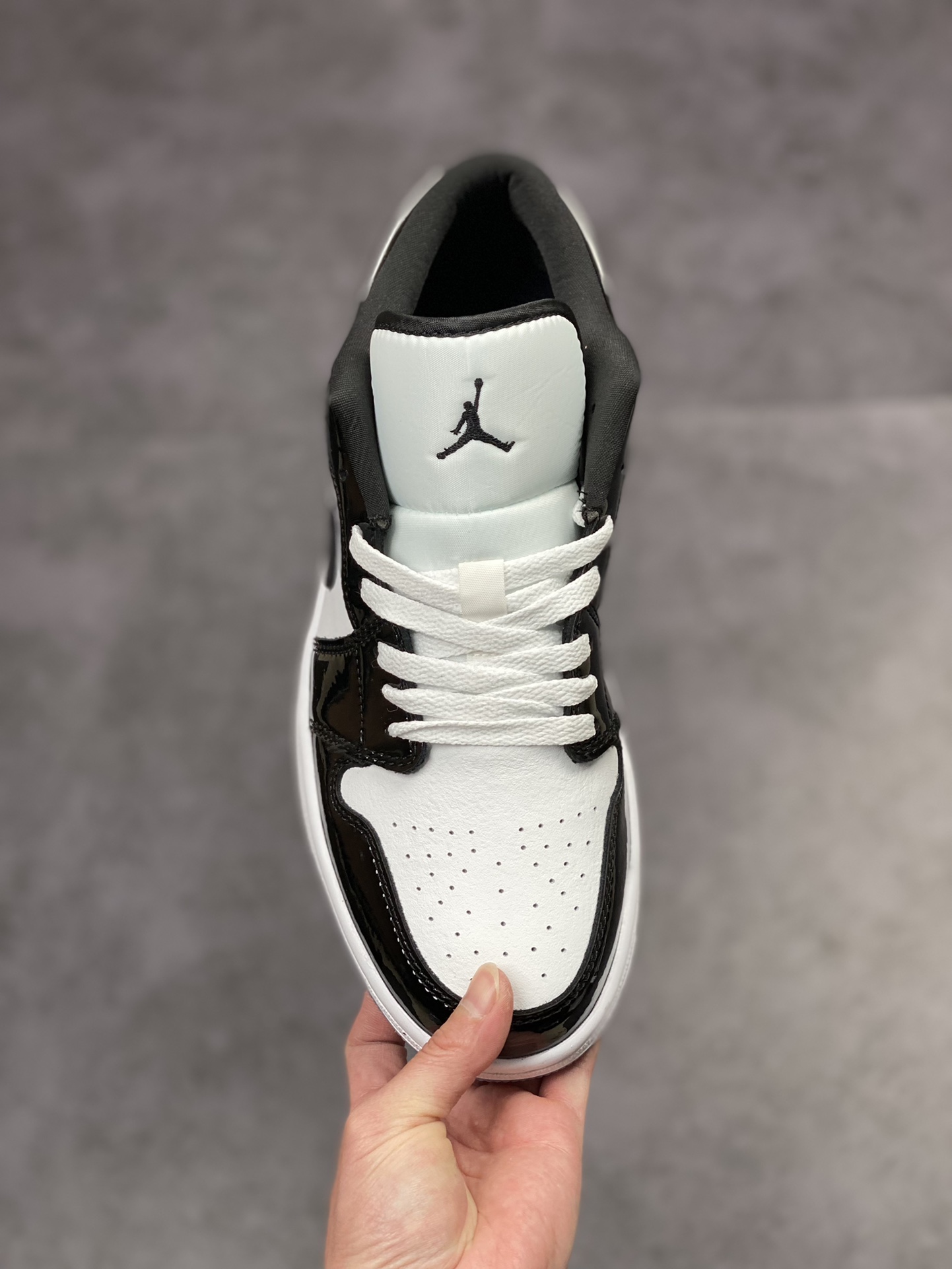 Air Jordan 1 Low patent leather black toe AJ1 Joe 1 low-top casual sneakers DV1309-100