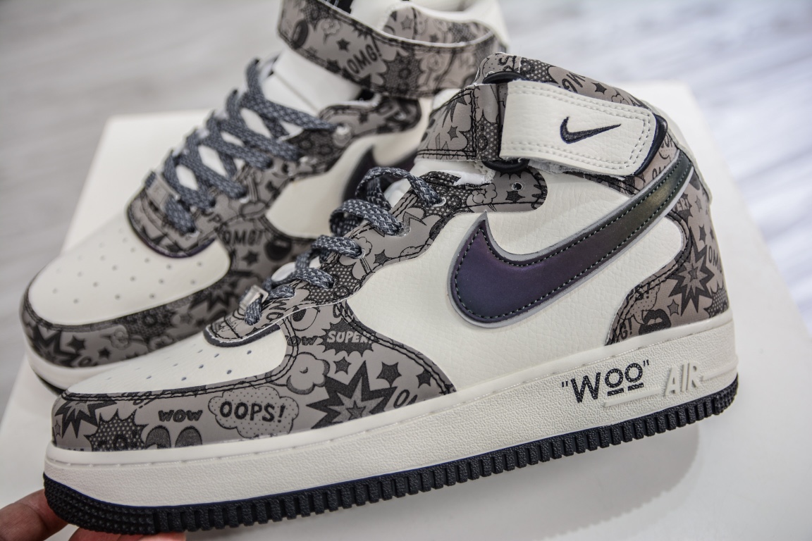 280 Nike Air Force 1 Mid 空军一号低帮百搭休闲运动板鞋 黑客 ZG0088-911