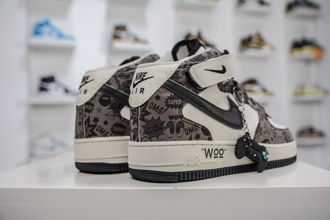 280 Nike Air Force 1 Mid 空军一号低帮百搭休闲运动板鞋 黑客 ZG0088-911