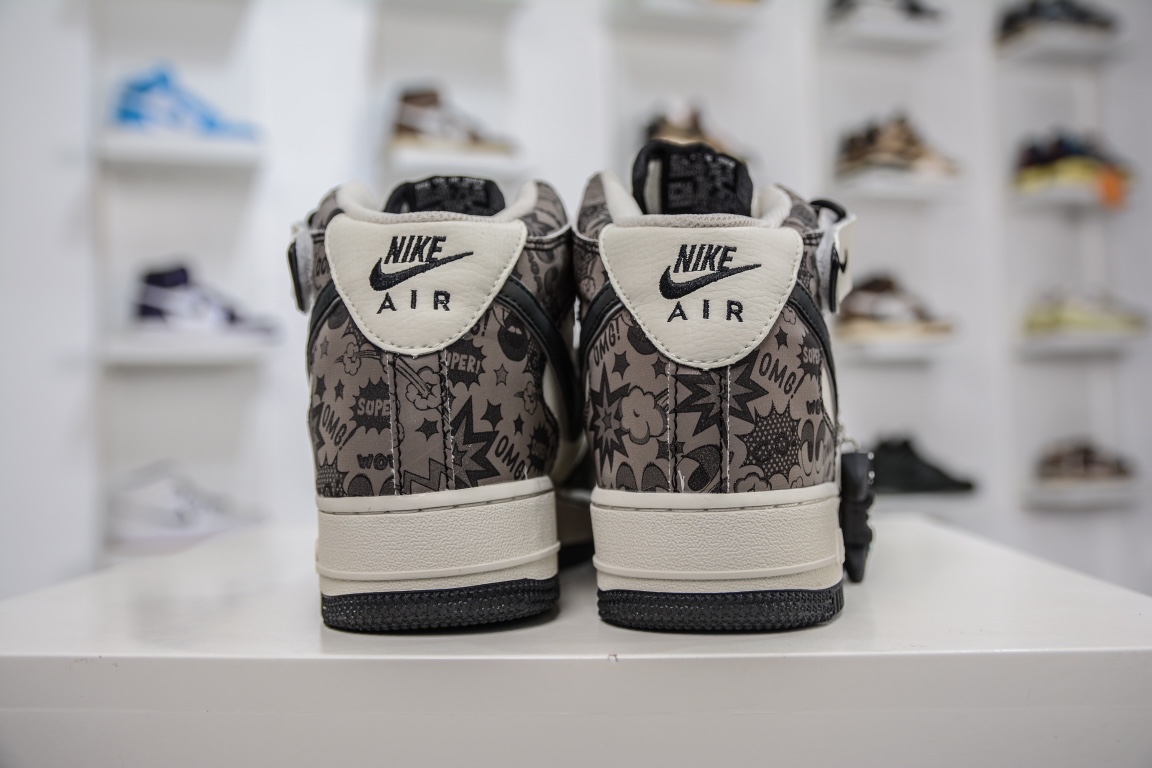 280 Nike Air Force 1 Mid 空军一号低帮百搭休闲运动板鞋 黑客 ZG0088-911