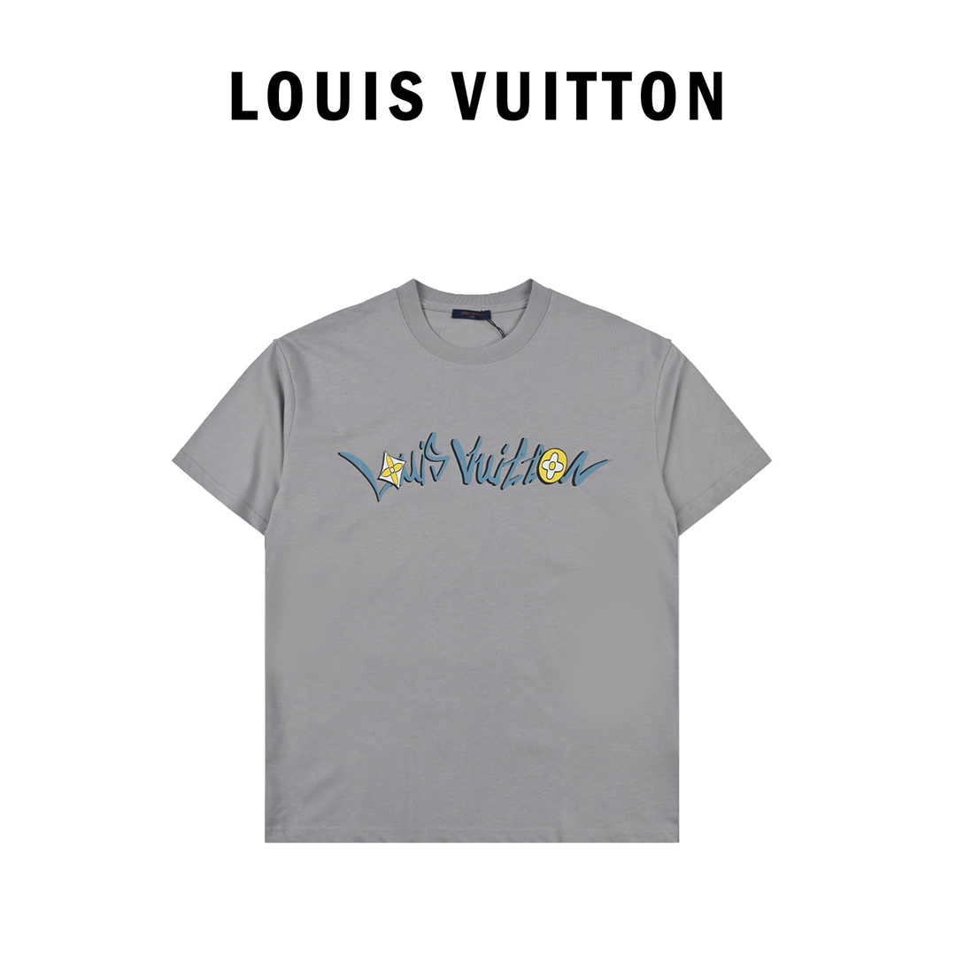 Louis Vuitton/路易威登 22ss 限量款彩色字母印花短袖