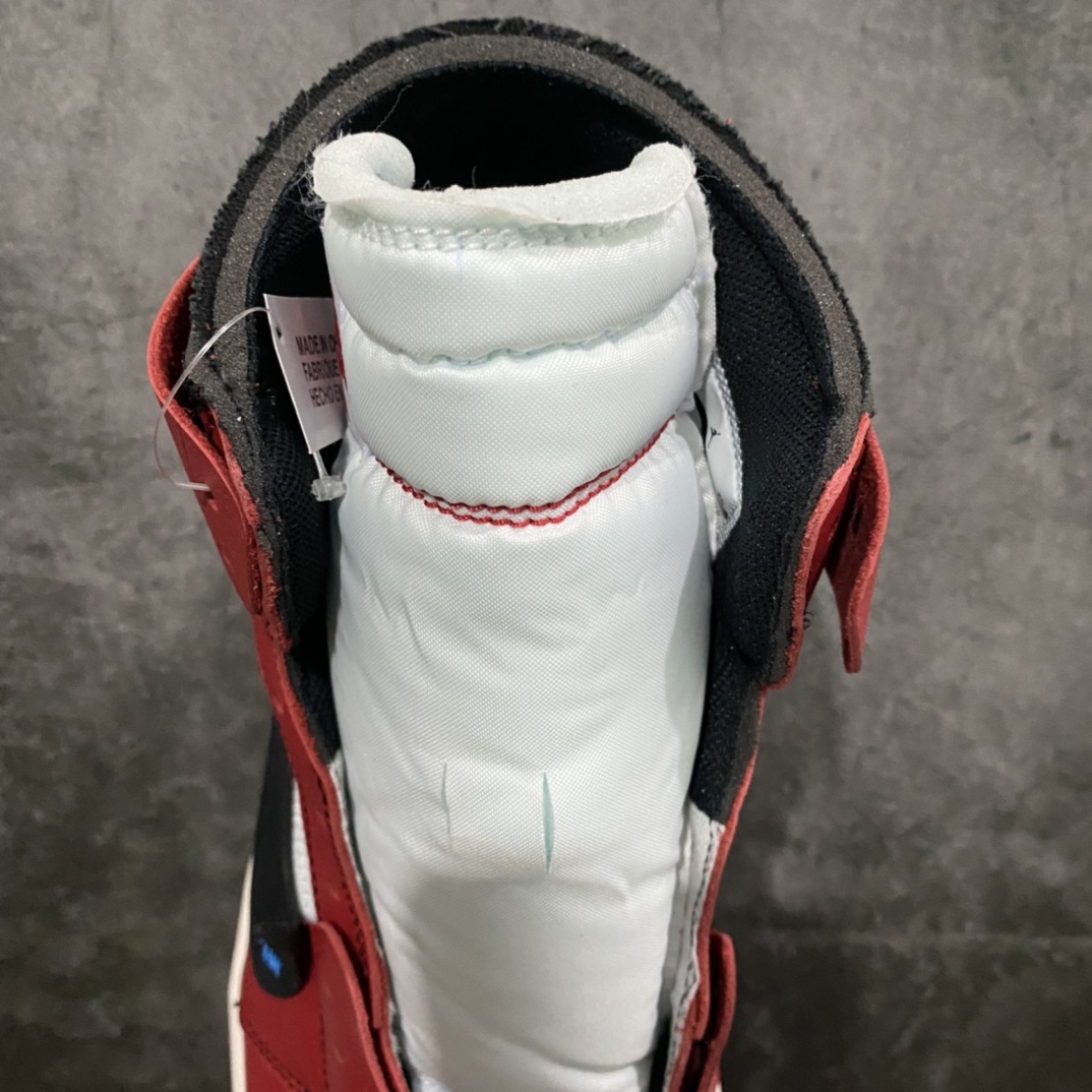 图片[8]-老DT版本OFF-WHITE x Air Jordan AJ1 OW 联名北卡蓝/联名芝加哥白红 /白联名n鞋面网纱、后跟港宝等材料 均采购来自原厂针车孔深度 间距 极致还原乱真所有模具原鞋拆解开发 市售第一梯队版本 货号：AQ0818-100/148 AA3834-101  尺码：40 40.5 41 42 42.5 43 44 44.5 45 46 47.5-莆田鞋批发中心