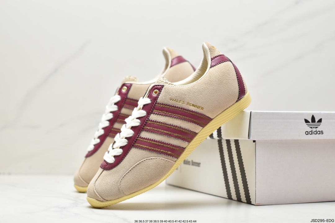 Wales Bonner x Adidas WB Japan Low ”Cardboard” WB Nissan Series Jogging Shoes ”Sand Tan” GY5750