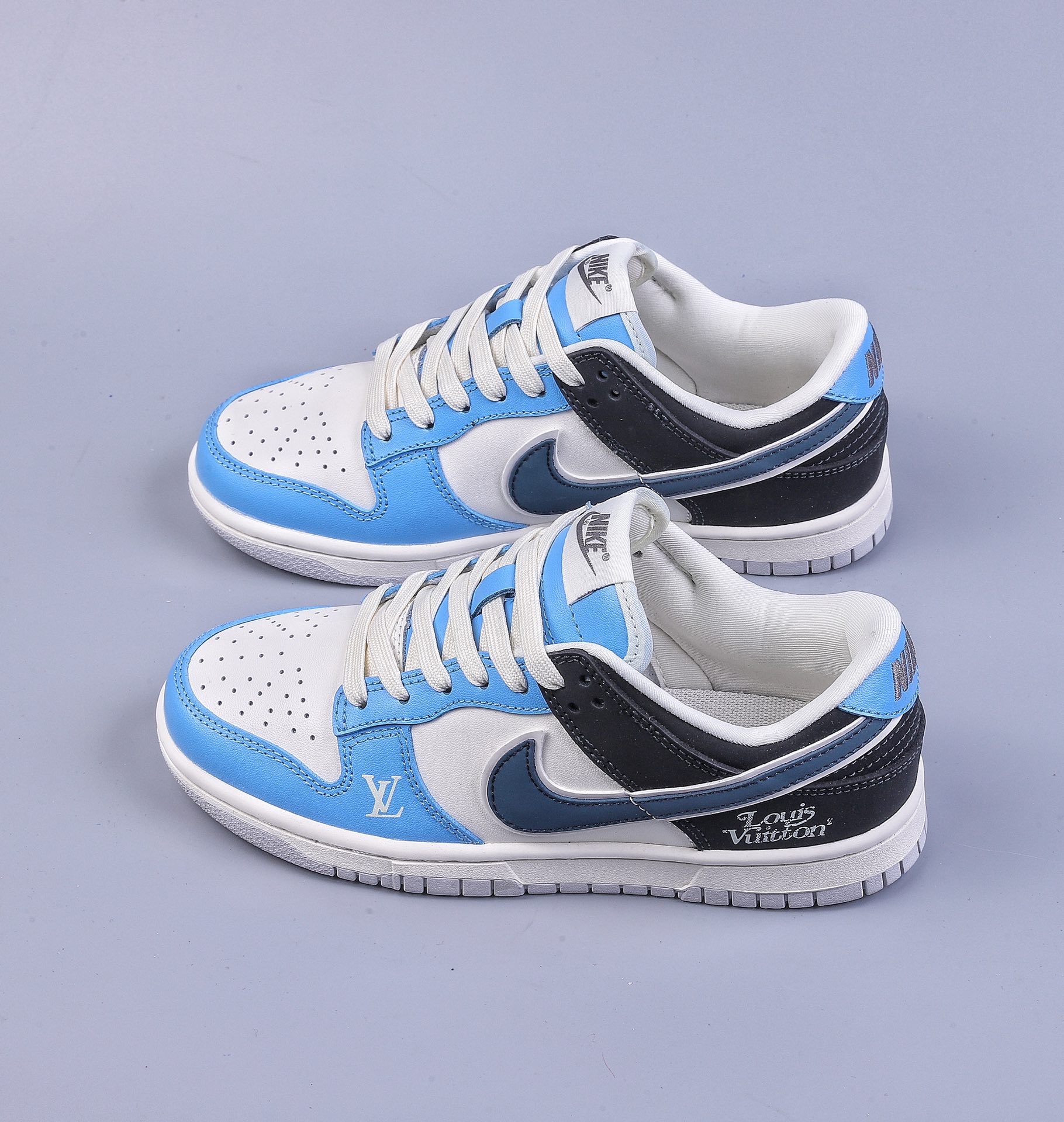 240 Nike Dunk Low LV联名-蓝精灵 高端定制 SB低帮运动休闲板鞋 FC1688-200