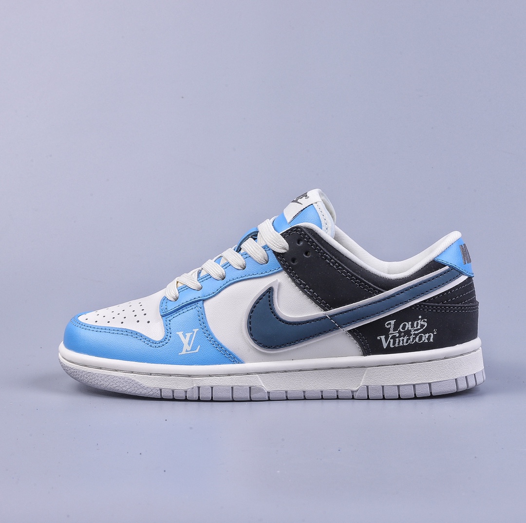 240 Nike Dunk Low LV联名-蓝精灵 高端定制 SB低帮运动休闲板鞋 FC1688-200