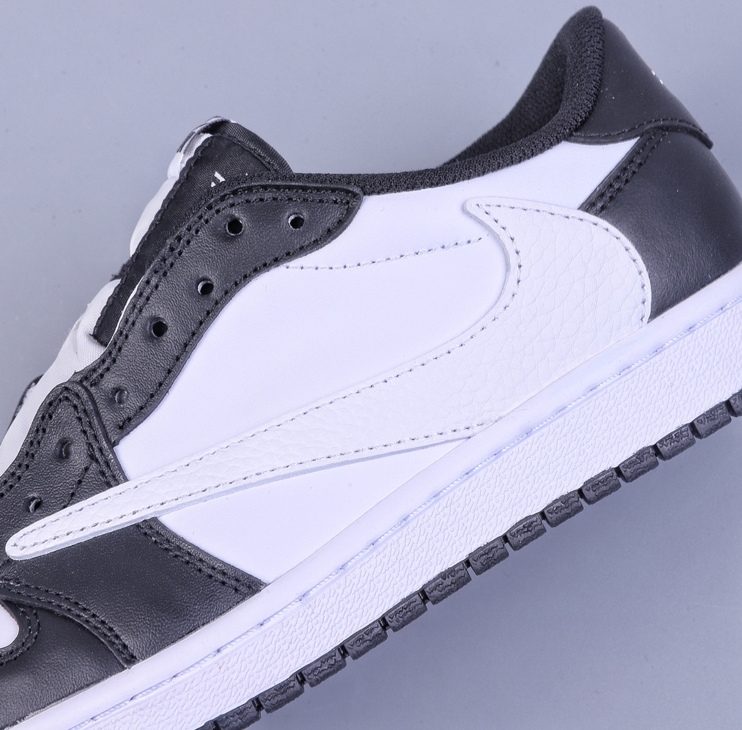 260 W版Travis Scott x Air Jordan 1 Low 黑白熊猫倒钩 DM7866-007