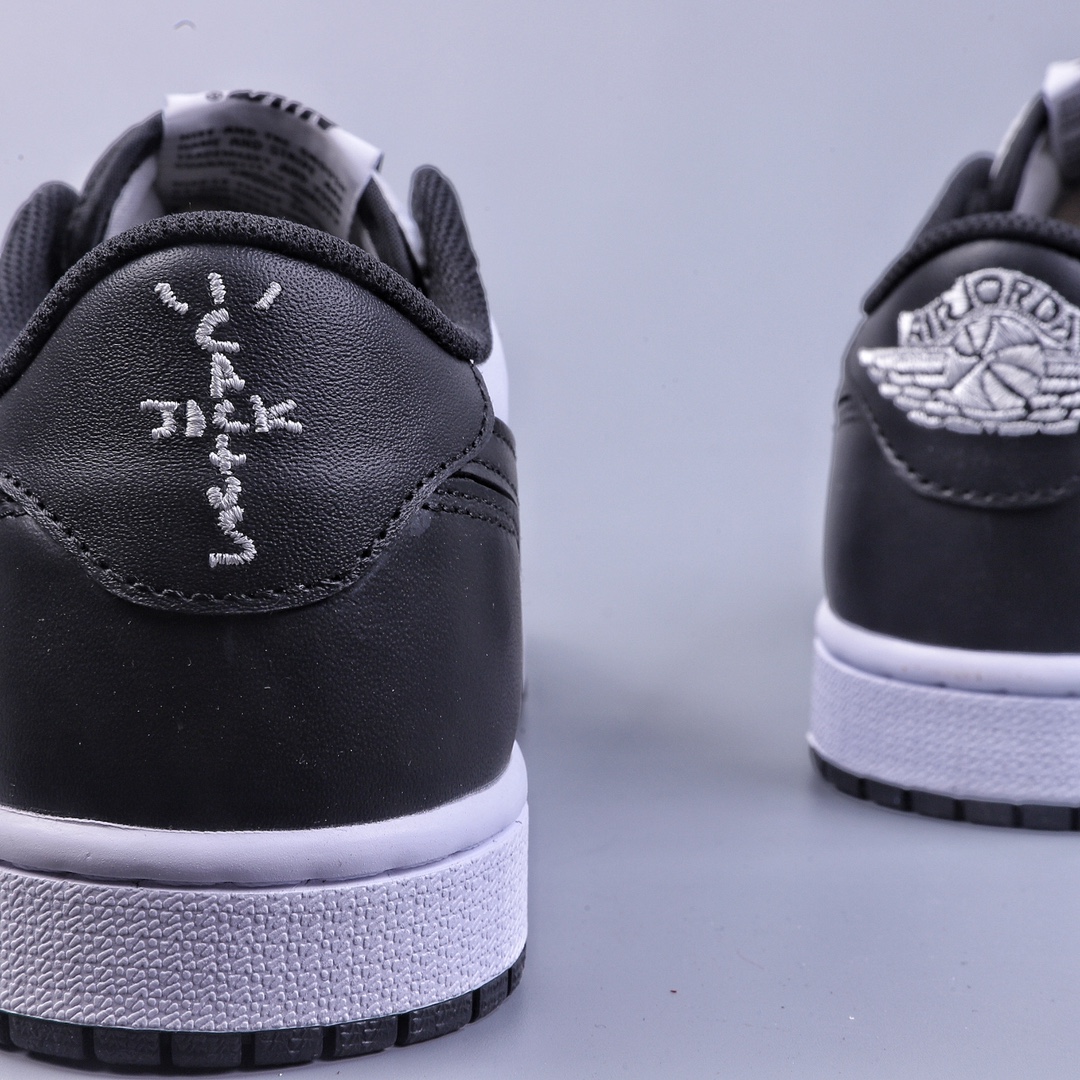 260 W版Travis Scott x Air Jordan 1 Low 黑白熊猫倒钩 DM7866-007