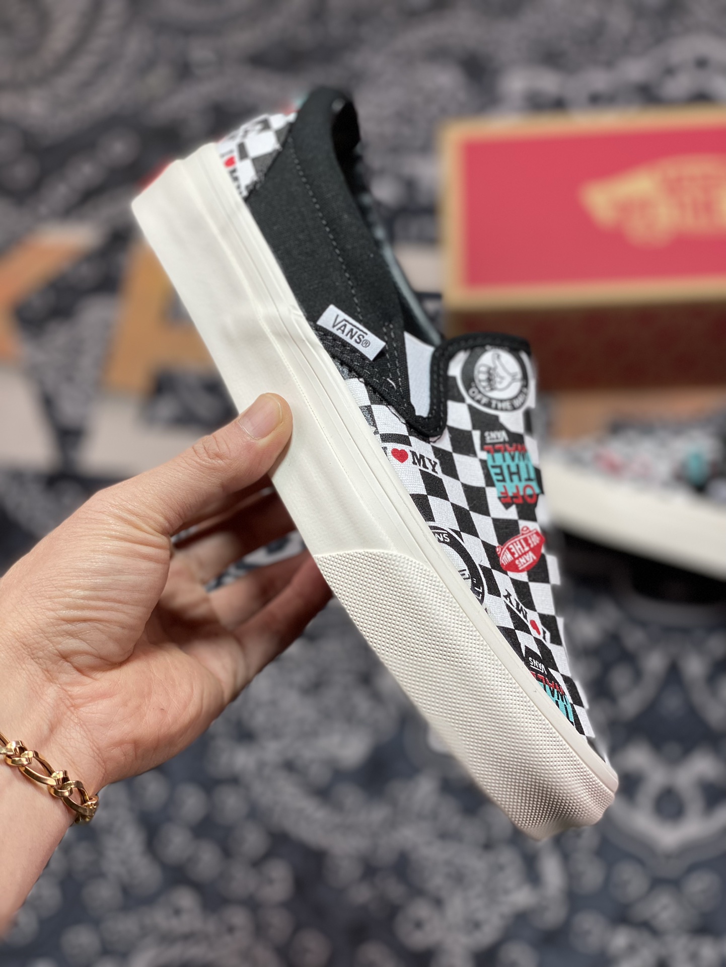 150   Vans Anaheim Factory Slip-On 万斯官方 一脚蹬彩绘涂鸦棋盘格