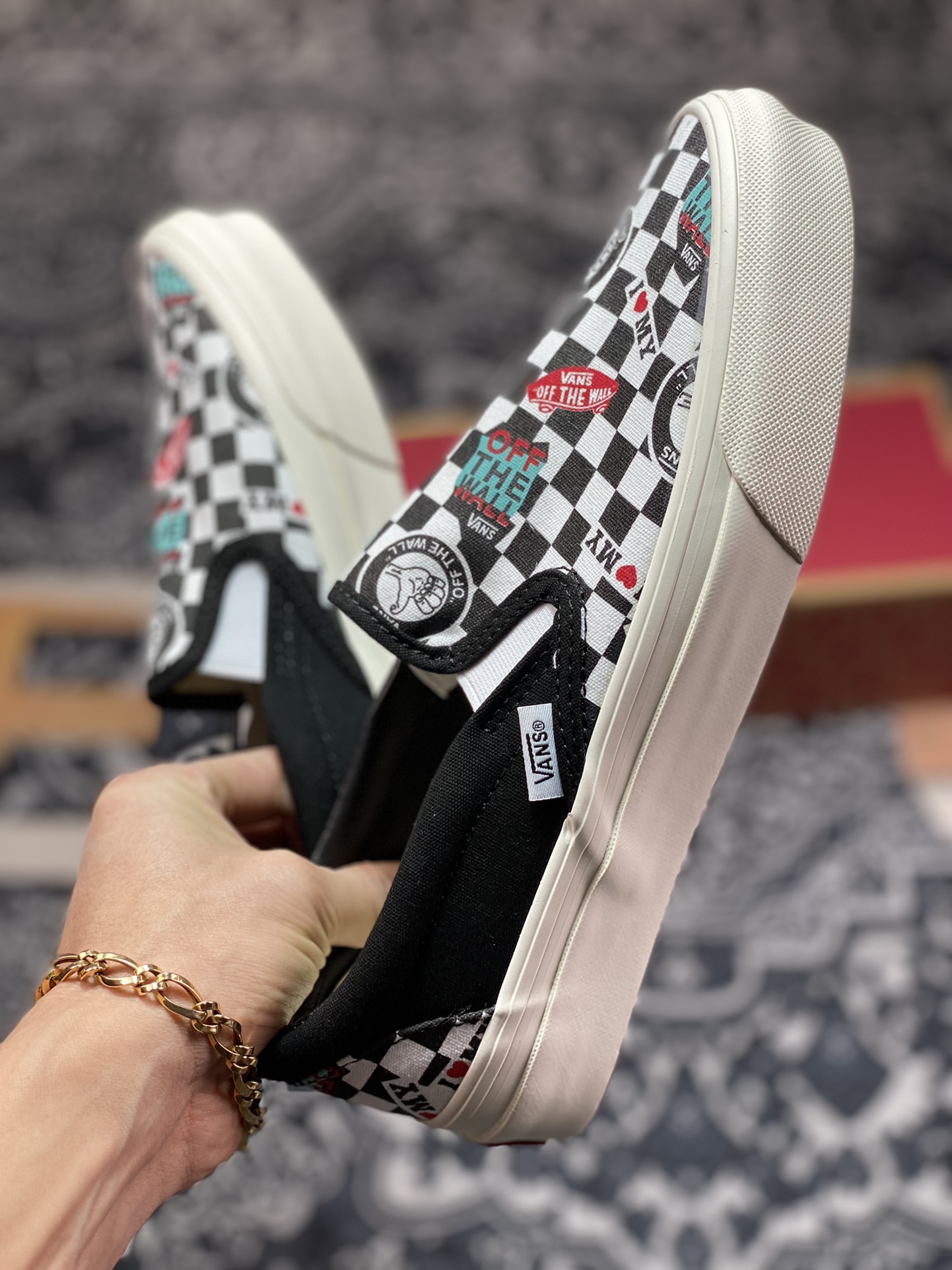 150   Vans Anaheim Factory Slip-On 万斯官方 一脚蹬彩绘涂鸦棋盘格