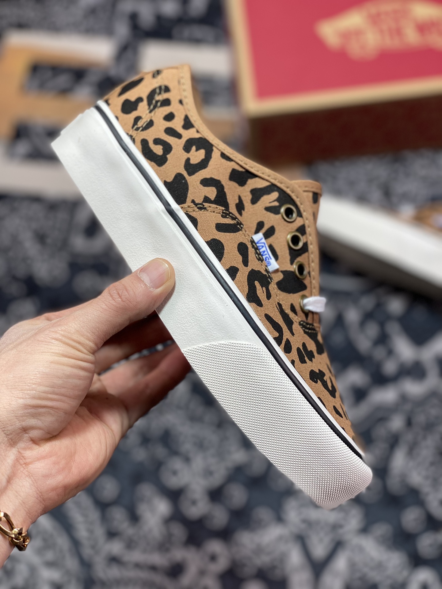 140   Vans Authentic 厚底增高豹纹 2023年春季新款休闲帆布鞋