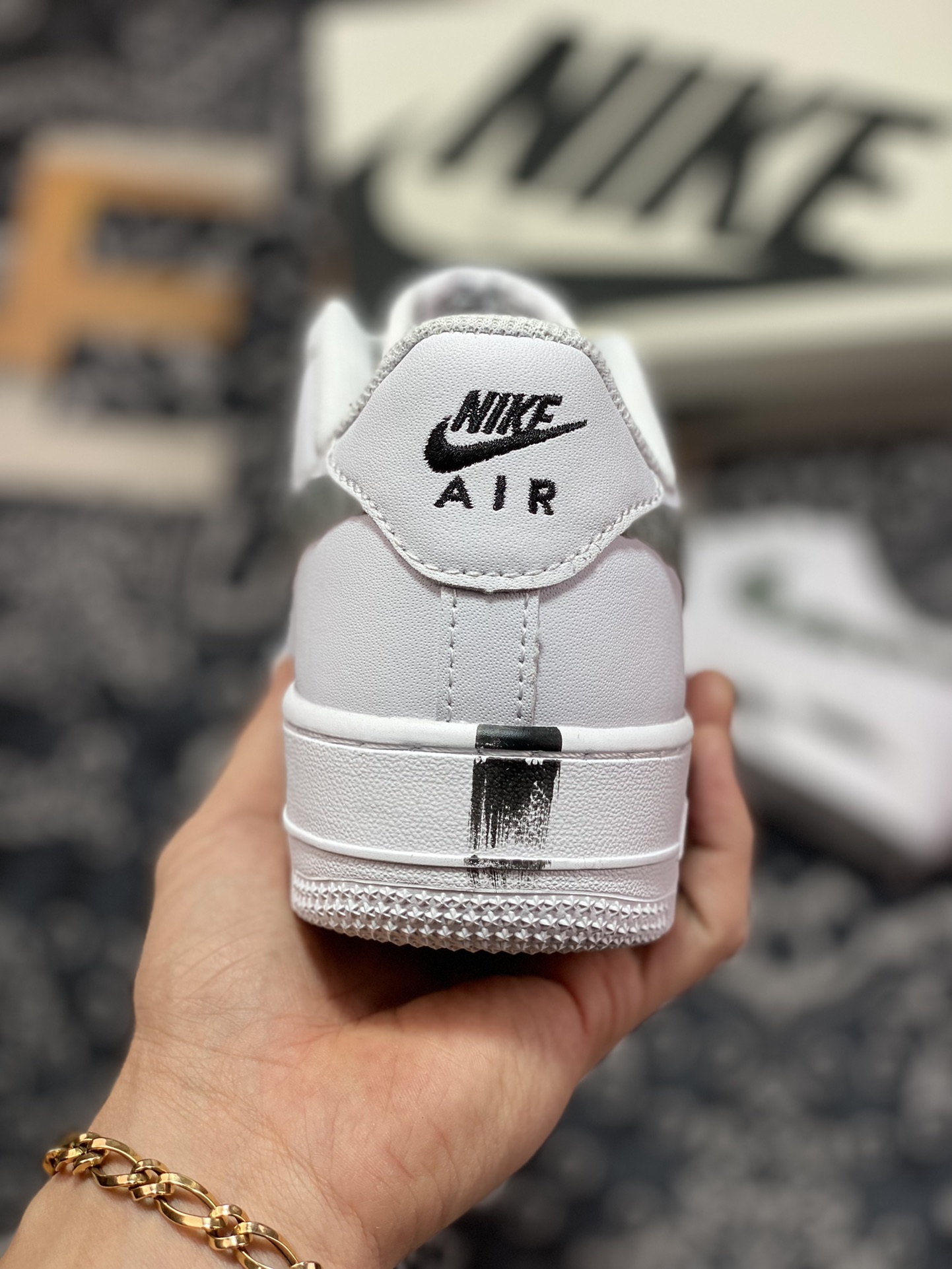 220 Nike Air Force 1’07 Low”White/Black Paisley”空军一号“皮革白黑腰果花涂鸦”DE0099-006