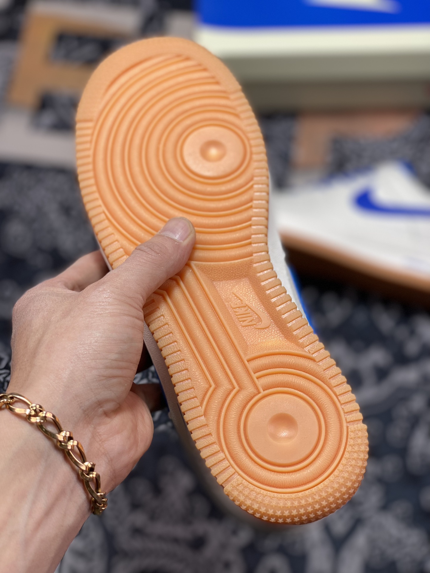 240 Nike Air Force 1’07 Low”White/Blue/Gum”空军一号经典低帮板鞋“皮革白宝蓝生胶底”NN0613-011
