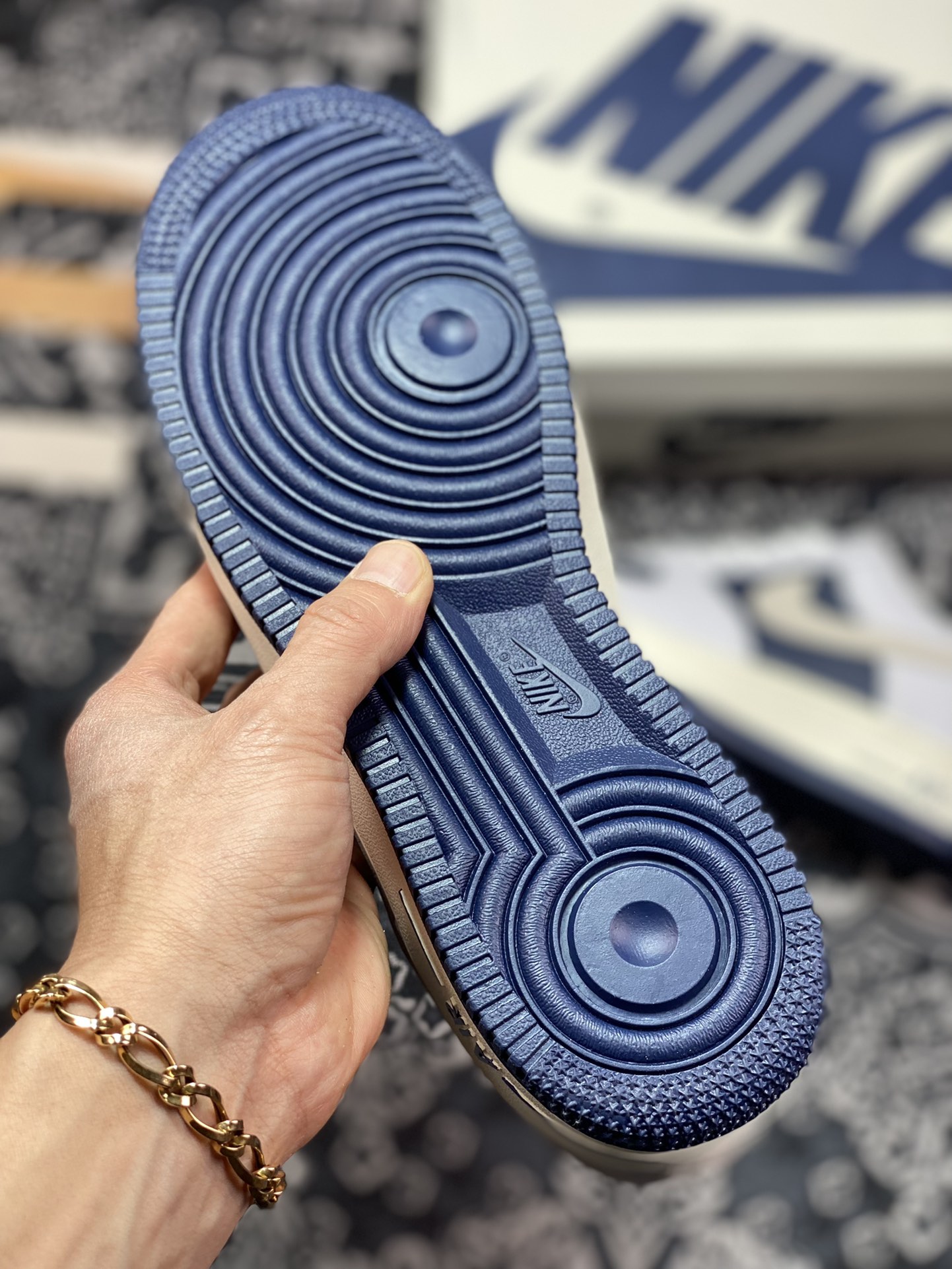 220 Nike By You Air Force 1'07 Low Retro SP空军一号低帮板鞋“皮革白海军蓝小旧金山”DE0099-002