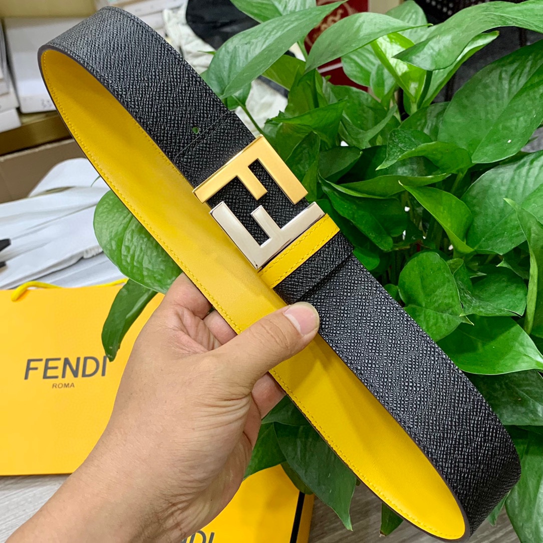 FENDl芬迪宽40MM双面原版小牛