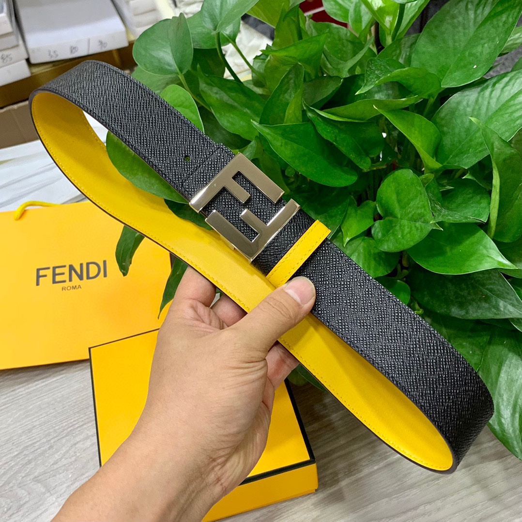 FENDl芬迪宽40MM双面原版小牛