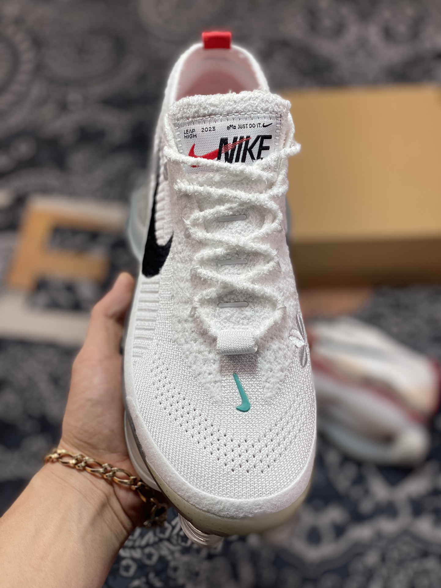 280 Nike Air Max Scorpion Flyknit”Leap High”天蝎座系列慢跑鞋“针织白红黑刺绣”FD4319-101