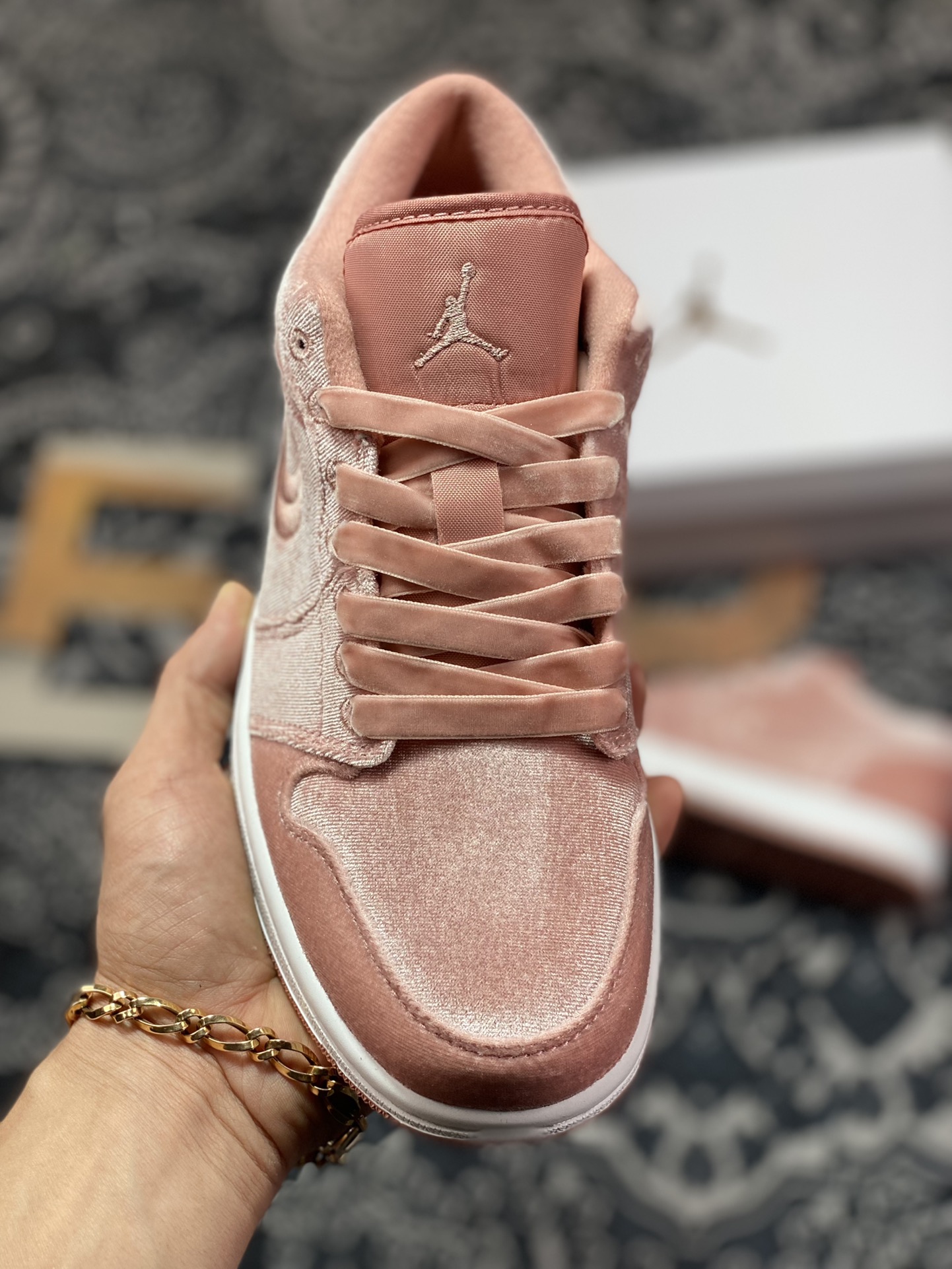 240 优选 原装级别 DT纯原 Air Jordan 1 LowAJ1 ”pink velvet” 粉丝绒 DQ8396-600