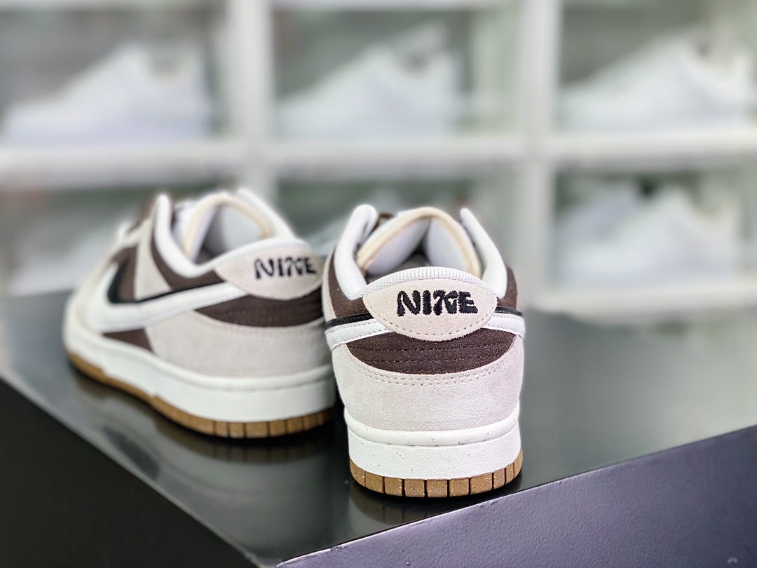 220 SB Dunk Low SE”85 Double Swoosh/Grey/Brown”扣篮板鞋“麂皮浅灰深棕黑白双钩”DO9457-105