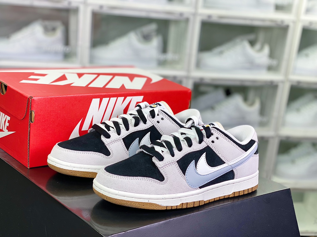 220 SB Dunk Low SE”85 Grey Black”扣篮板鞋“麂皮浅灰黑白双钩”DD9457-102