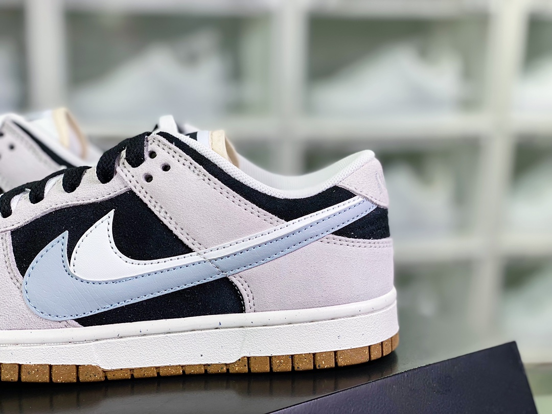 220 SB Dunk Low SE”85 Grey Black”扣篮板鞋“麂皮浅灰黑白双钩”DD9457-102