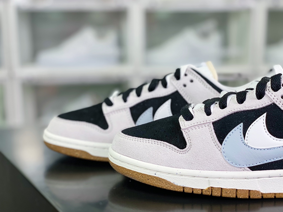 220 SB Dunk Low SE”85 Grey Black”扣篮板鞋“麂皮浅灰黑白双钩”DD9457-102