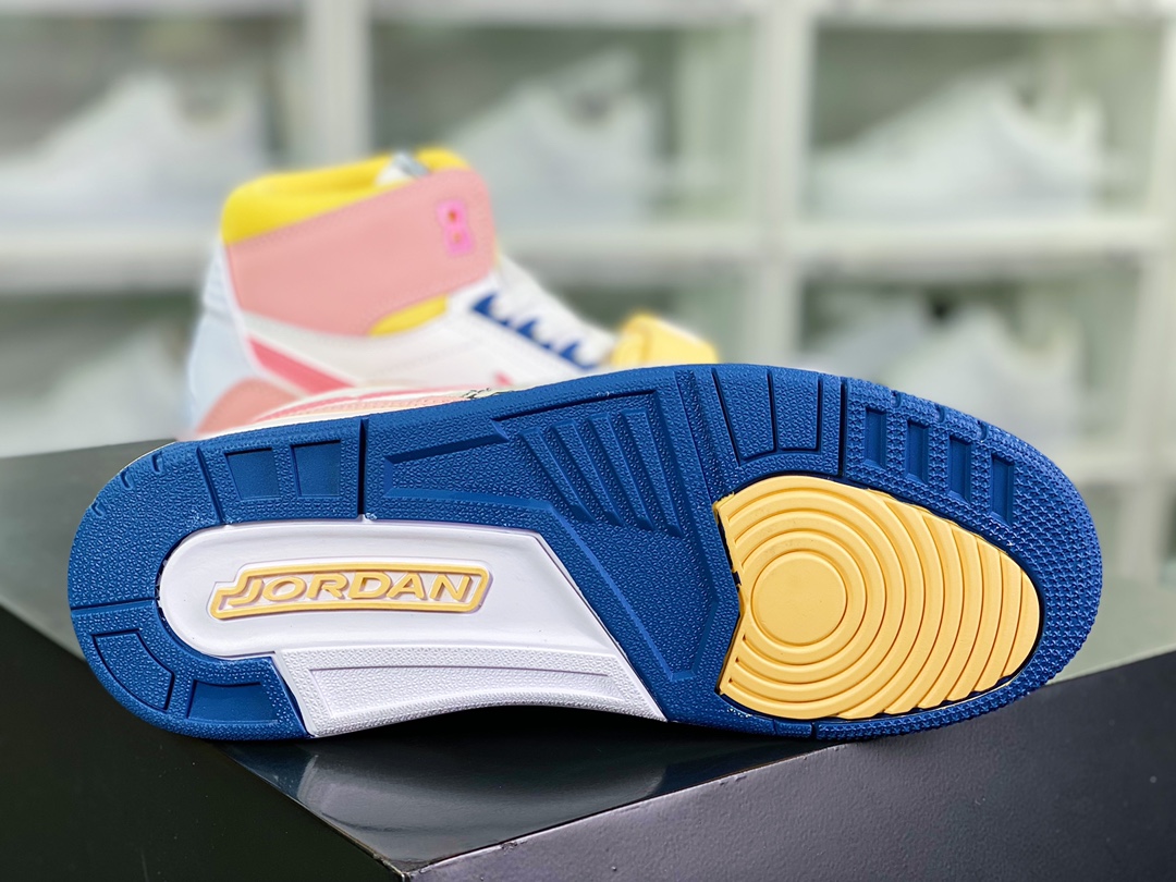 220 Air Jordan Legacy 312 High”White Coral Pink French Blue”乔丹篮球鞋“皮革白粉黄蓝”FD9909-161