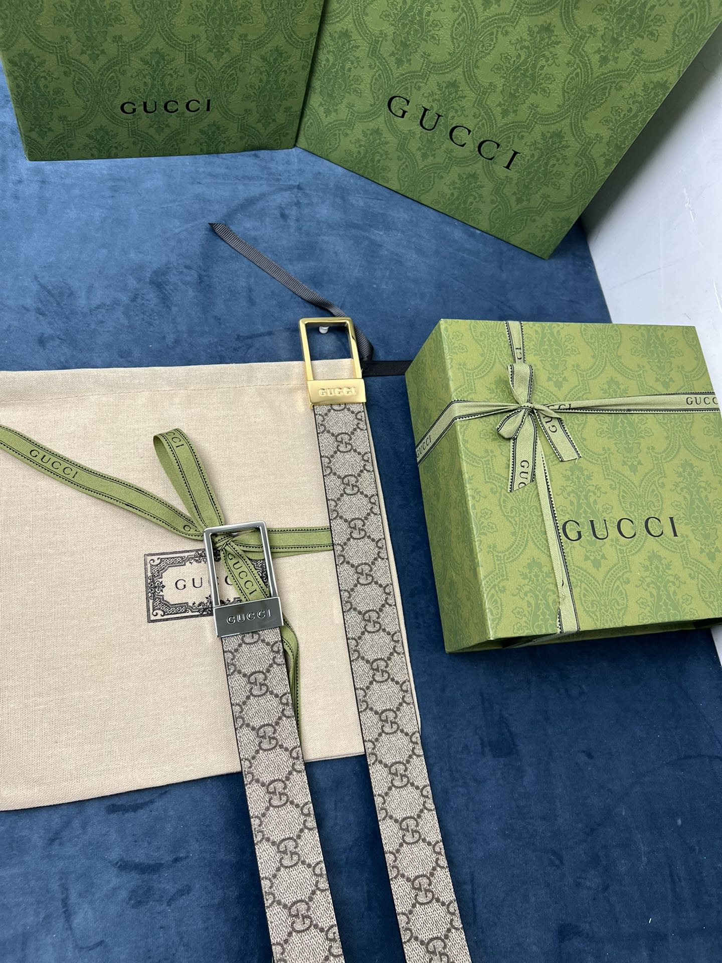 古驰 原单品质 采用双面头层牛皮，扣头采用精品纯铜内穿扣，正品开版。专营专柜款！宽度3.5cm